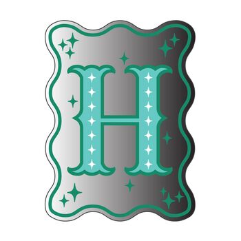 Personalised Initial Wavy Edge Mirror, 5 of 12