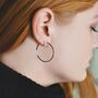 Sterling Silver Minimalist Hoop Ear Cuff Earring, thumbnail 9 of 11