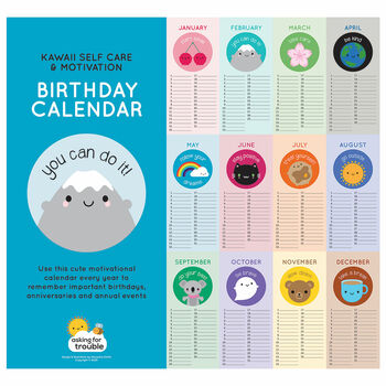 Kawaii Birthday Calendar For Every Year, 2 of 7