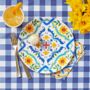 Navy Blue Gingham Paper Tablecloth, thumbnail 3 of 3