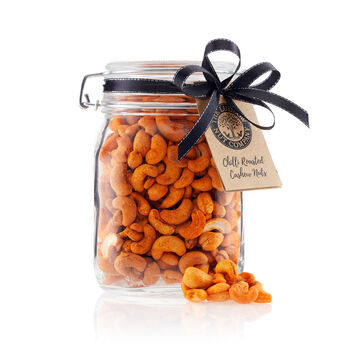 Luxury Chilli Roasted Cashew Nuts Gift Jar, 2 of 2