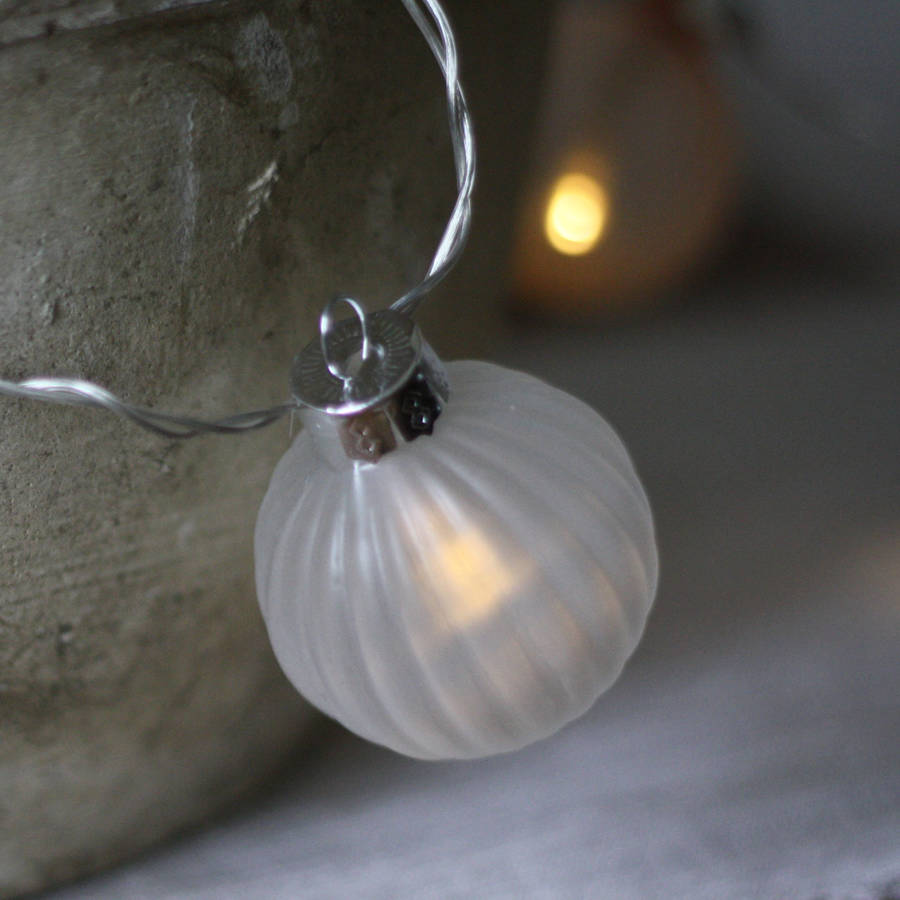 White And Bronze Bauble Light String By The Wedding of my Dreams