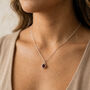 Personalised Sterling Silver January Garnet Birthstone Necklace, thumbnail 3 of 7