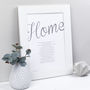 Personalised Home Print With Home Poem, thumbnail 1 of 6