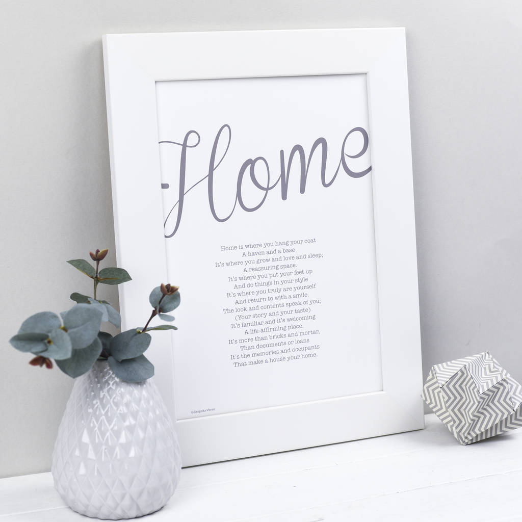 Personalised Home Print With Home Poem, 1 of 6