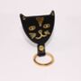 Jolly Cat Leather Keyring, thumbnail 3 of 6