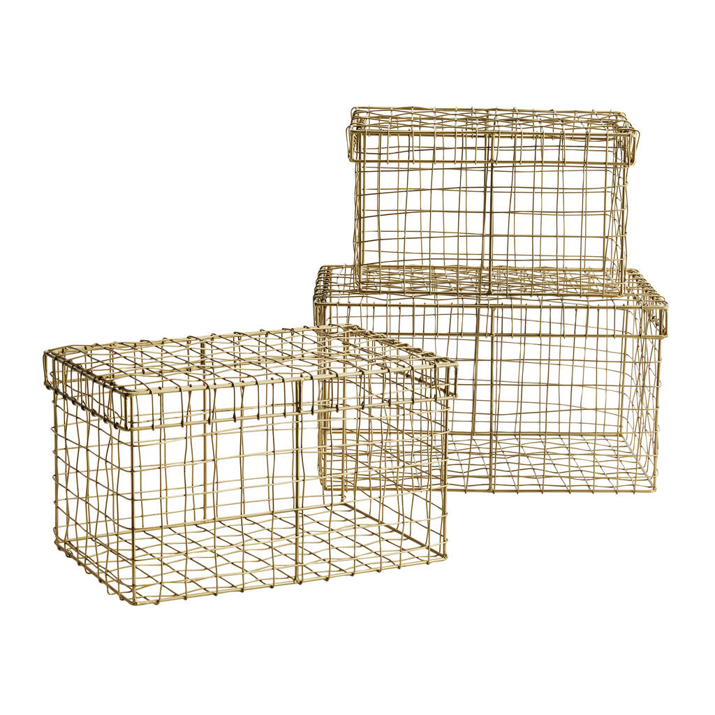 Wire Baskets With Lids By The Den & Now