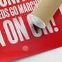 Manchester United 'Glory Glory' Football Song Print, thumbnail 3 of 3