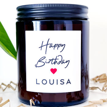 Personalised Birthday Soy Wax Candle Gift Heart Design, 4 of 10