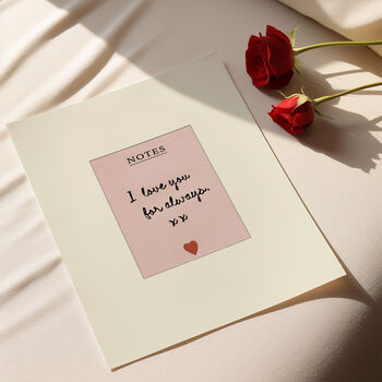 Personalised Love Notes Print, 8 of 12