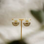 Daisy Sunset Pressed Flower Sterling Silver Studs, thumbnail 10 of 12