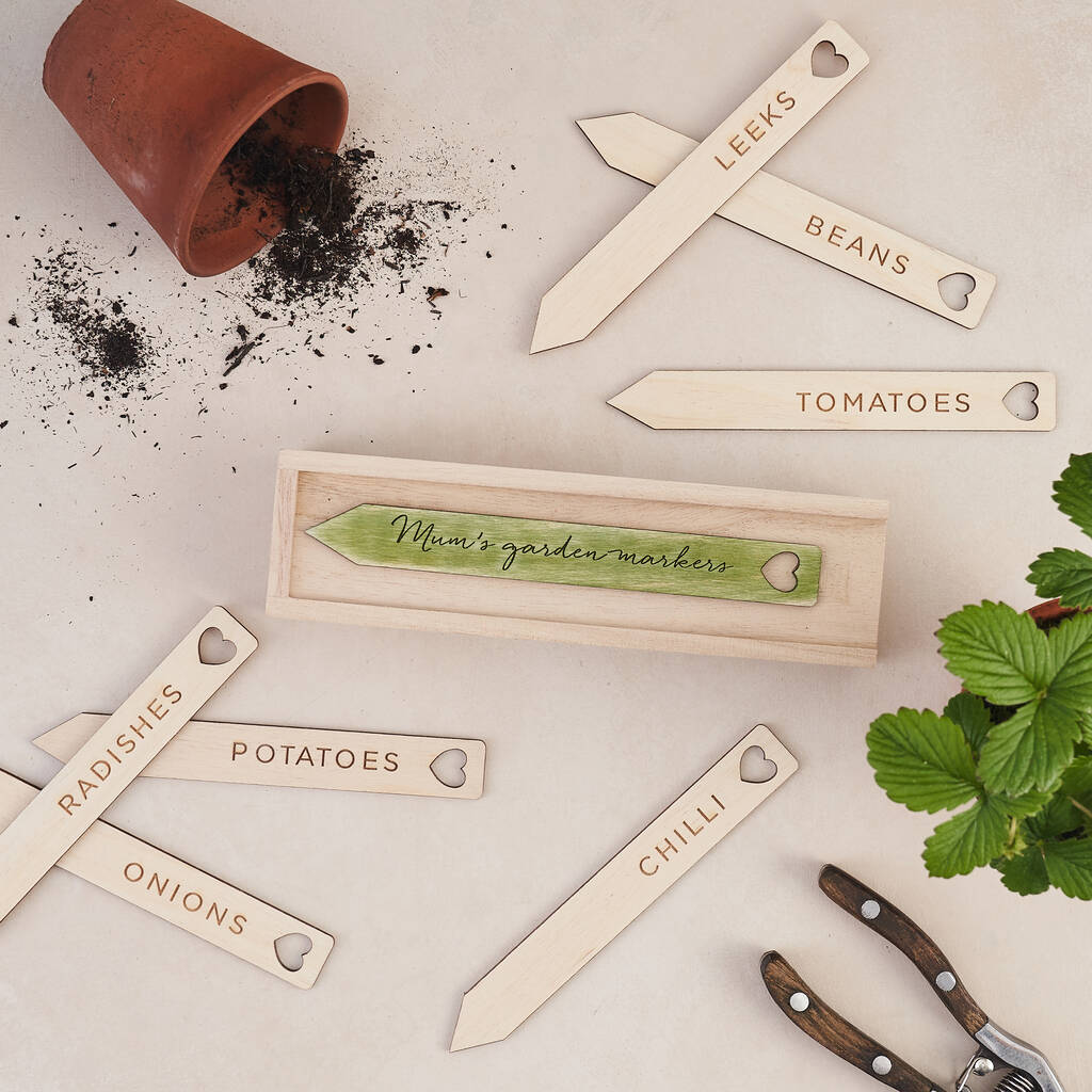 Personalised Box Of Veg And Herb Plant Markers For Her, 1 of 5