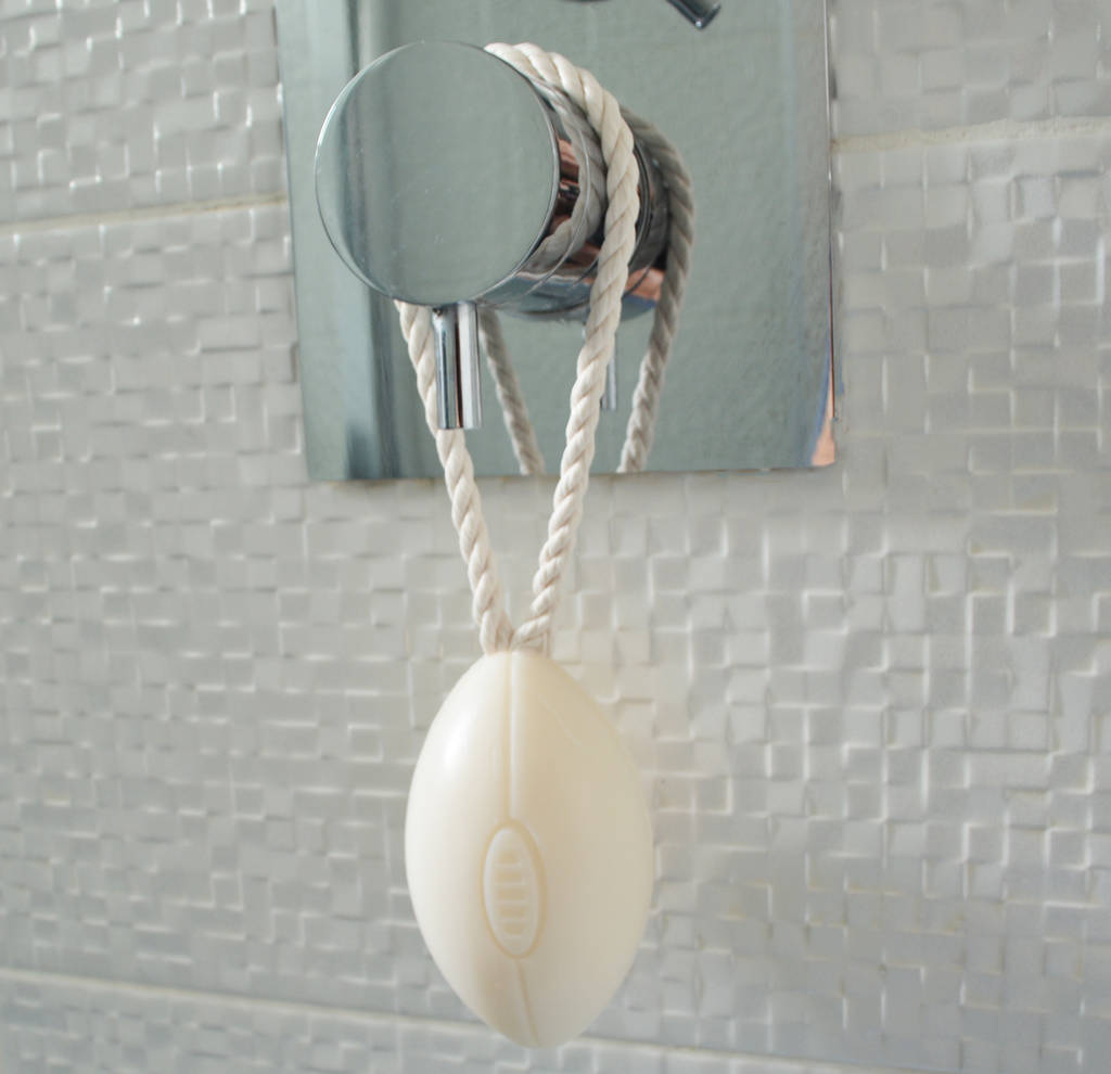 Rugby Ball Soap On A Rope, 1 of 2