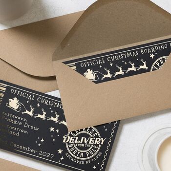 Personalised Lapland Christmas Boarding Pass Voucher, 6 of 9