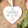 Personalised First Valentine's Day Gift For Her Hanging Ornament, thumbnail 1 of 2