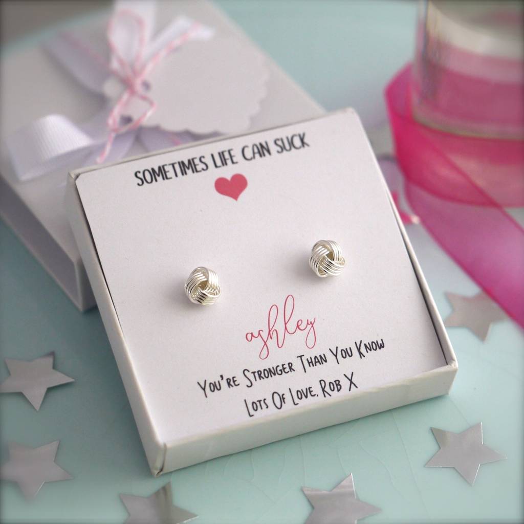 Bijoux Silver Knot Earrings