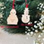 Personalised Snowman Christmas Tree Decoration, thumbnail 2 of 2