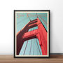 Personalised San Francisco Golden Gate Travel Print, thumbnail 2 of 4