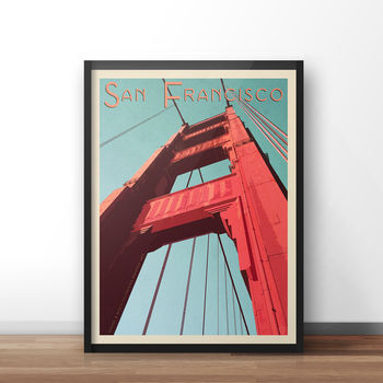 Personalised San Francisco Golden Gate Travel Print, 2 of 4