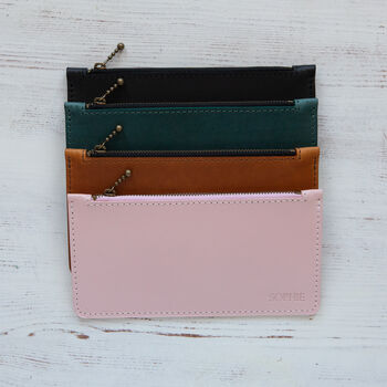 Personalised Leather Zipped Multipurpose Purse, 4 of 11