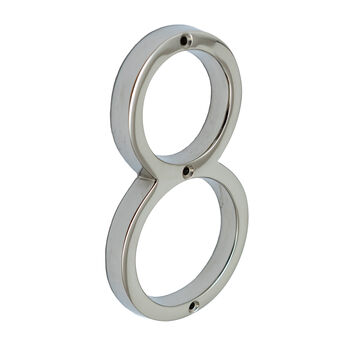 House Numbers In Nickel Finish, 10 of 11