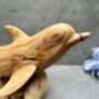 30cm Hand Carved Playful Dolphin Figurine Home Decor, thumbnail 7 of 12