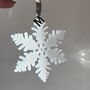 Initial Snowflake Christmas Tree Decoration, thumbnail 2 of 2