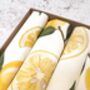 Lemon Napkin Set | Gift Set Of Four, thumbnail 3 of 5
