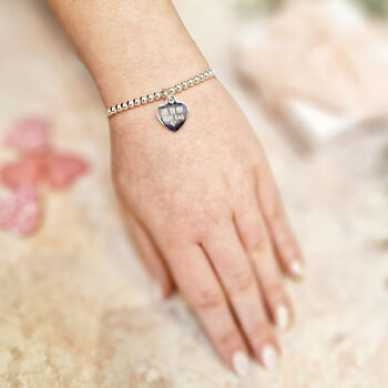 Personalised Mum Bead Stretch Charm Bracelet, 4 of 5