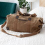 Luxury Waxed Canvas Holdall, thumbnail 2 of 12