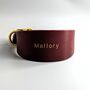 Burgundy Leather Whippet Collar And Matching Lead Set, thumbnail 7 of 10