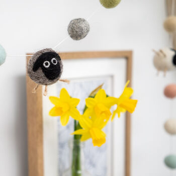 Felt Sheep Garland For Easter Decorations, 2 of 6