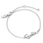 Barbie Sterling Silver Name Logo Bracelet, thumbnail 1 of 3