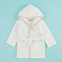 Personalised White Hooded Towelling Robe, thumbnail 2 of 5