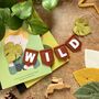Wild Bunting W/ Monstera Leaf Jungle Safari Garland, thumbnail 3 of 5