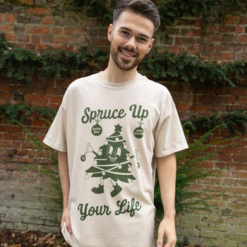 Spruce Up Your Life Men's Christmas T Shirt, 3 of 4