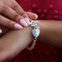 Personalised Silver Heart Necklace And Bracelet Set, thumbnail 6 of 8