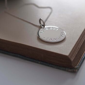 Latitude And Longitude Necklace In Sterling Silver, 2 of 7