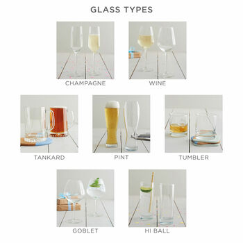 Personalised Initial Hobbies Glass, 4 of 12