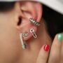 Croissant Ear Cuff No Piercing Sterling Silver, thumbnail 2 of 7