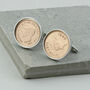 70th Or 80th Birthday Personalised Farthing Cufflinks, thumbnail 1 of 9