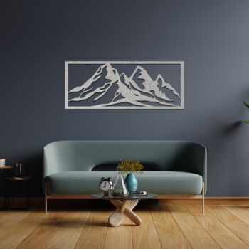 Metal Mountain Range Wall Art Living Room Decor, 5 of 8