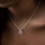 Sterling Silver Clear Spinning Disc Necklace, thumbnail 1 of 10