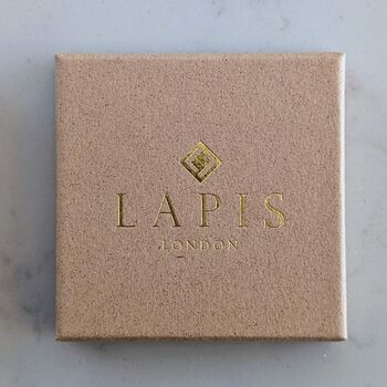 The Hexagon Lapis Lazuli Gold Plated Gemstone Necklace, 4 of 4