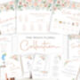 Wedding Table Menu In Pastel Peach Pink White Florals, thumbnail 4 of 4