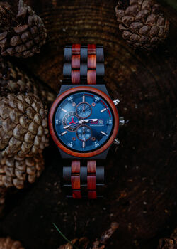 Lisbon Engraved Wooden Watch For Men, 8 of 9