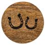 Horseshoe Equestrian Wooden Coasters Set Of Four, thumbnail 2 of 3