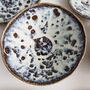 Handmade Pottery Brown Blue Cereal Bowl, thumbnail 8 of 9
