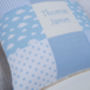 Baby Blue Nursery Name Cushion, thumbnail 4 of 7