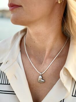 Personalised Heart Urn Necklace For Pet Or Human Memorial Ashes, 2 of 12